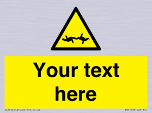 Custom Barbed Wire Sign